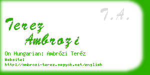 terez ambrozi business card